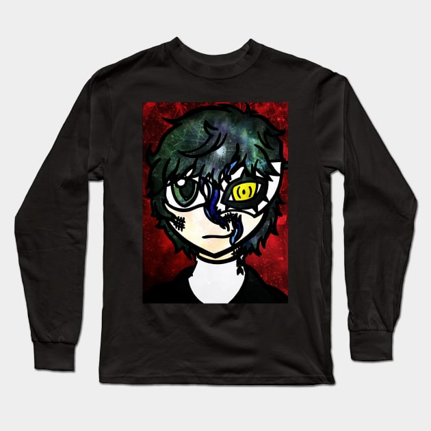 Beneath the Mask Long Sleeve T-Shirt by ScribbleSketchScoo